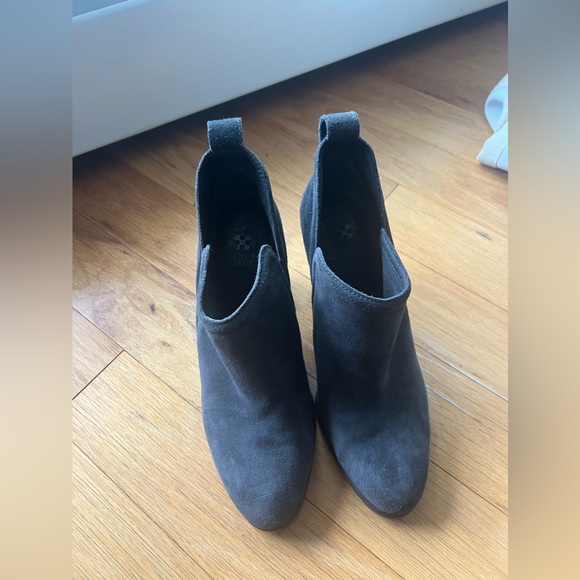 Vince Camuto Suede Gigietta Booties in Dark Gray - Picture 3 of 3